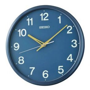 Seiko Blue Wall Clock with Second Hand
