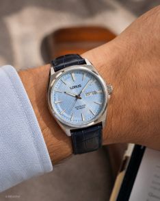 Lorus Mens Blue Automatic Day-Date 42mm