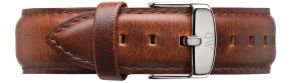 Daniel Wellington Pruun Classic St Mawes nahkrihm hõbedase kinnitusega meeste käekelladele