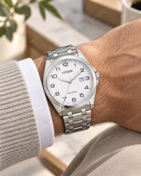 Citizen Eco-Drive klassikaline meeste käekell terasest E111 mehhanismiga ja safiirkristalliga | BM7108-81A
