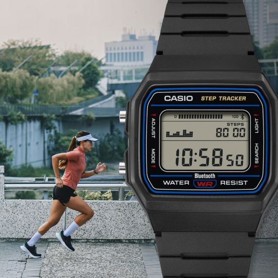 Casio retro digikell Bluetoothi ja sammulugejaga 38mm F-B100W-1AEF