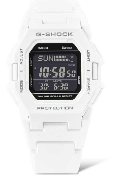 Valge ultraõhuke digitaalne G-SHOCK kell sammuloenduri ja Bluetoothiga | GD-B500-7ER
