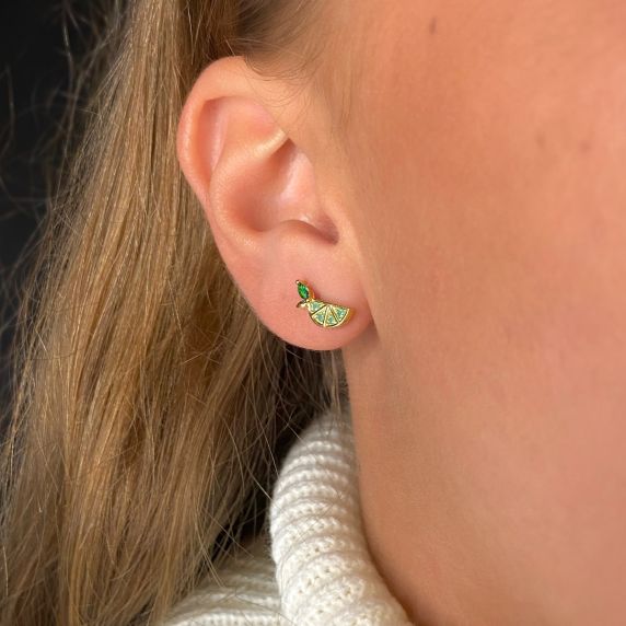 Pico Lime Crystal Stud